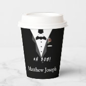 おお！タキシード赤ちゃんシャワー 紙コップ (正面)