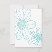 おお、ダイジー シンプルアクアブルー Save the Date 招待状 (裏面)