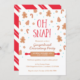 「おお、パチン！」 ジンジャーブレッドクッキークリスマスパーティー 招待状
