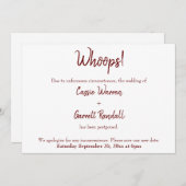 おお！ブルゴーニュ結婚ーの発表 招待状 (正面/裏面)