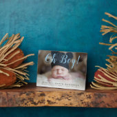 おお!ブルースクモダンリプト新生児ボーイキープサケ フォトプラーク (側面)