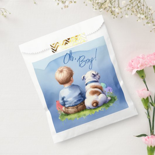 おお！ベビーとブルドッグの赤ちゃんシャワー フェイバーバッグ (封をした状態)