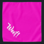 おお!ホットピンク大きなペットバンダナ バンダナ<br><div class="desc">ホットピンクのバンダナかわいいおもしろい文字で…おお!町や午後の公園でのペットの夜に最適。より小さいサイズも利用可能。</div>