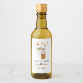 おお！ボホサッカーの水の色ベビーシャワーミニ ワインラベル (正面)