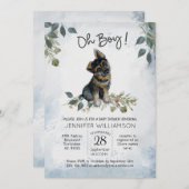 おお！ボーイベビージャーマンシェパード 招待状 (正面/裏面)