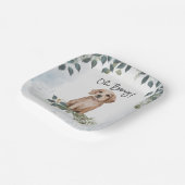 おお！レトリエバーパピーウォーターカラーベビーシャワー ペーパープレート (傾斜あり)