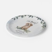 おお!レトリエバーパピードッグカスタムベイビーシャワー ペーパープレート (アングル)