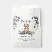 おお！レトリエバーパピー水の色の犬の赤ちゃんシャワー フェイバーバッグ (正面)