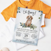 おお！レトリエバーパピー水の色の犬の赤ちゃんシャワー 招待状