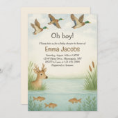 おお!ワイルドライフベビーシャワー招待状 招待状 (正面/裏面)