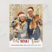 おお~何おもしろい家族クリスマス写真はがき シーズンポストカード (正面)