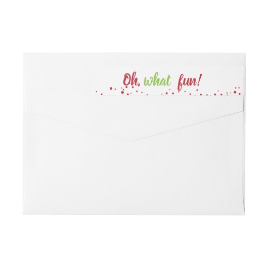 おお、何のおもしろいクリスマス包装住所 シール ラップアラウンドラベル (裏面)