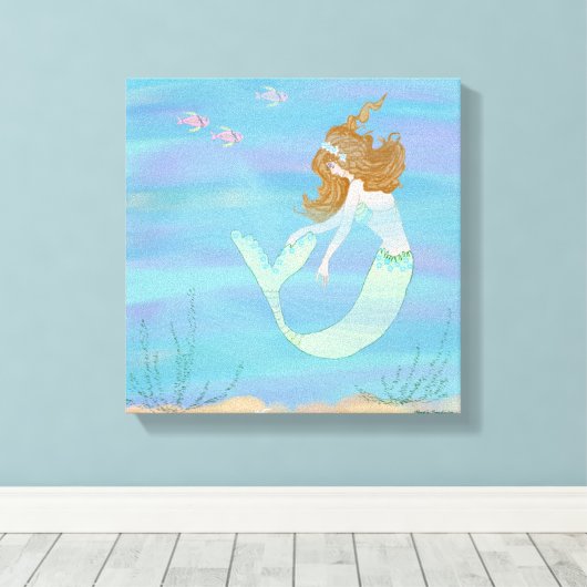 おお、俺は人魚だ キャンバスプリント (インサイチュ (ウッドフロア))