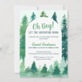 おお！冒険から赤ちゃんシャワーを浴びる 招待状 (正面)