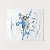 おお！冒険が待っている！パイロット少年ベイビーシャワー タペストリー (正面(横))