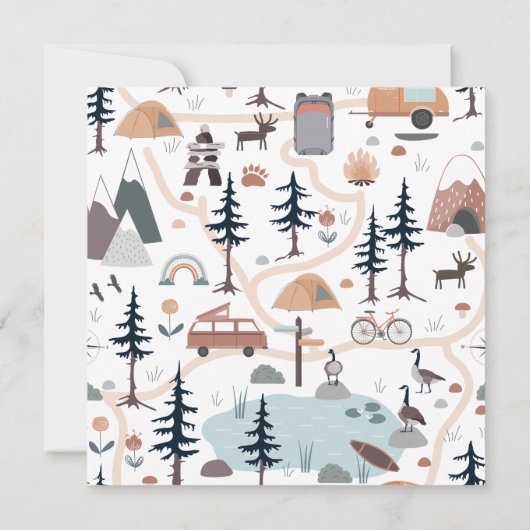 おお、冒険待ち、熱気球スクエア 招待状 (裏面)