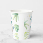 おお！可愛いディノ男の子の恐竜の赤ちゃんシャワー 紙コップ (左)