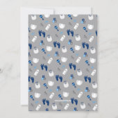 おお、坊や!ボディースーツのベビー服シャワーの招待 招待状 (裏面)