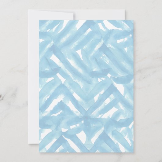 おお！垂直ベビーエレファントサファリベイビーシャワー 招待状 (裏面)