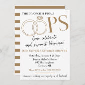 おお、失敗！離婚シャワーパーティー 招待状 (正面/裏面)