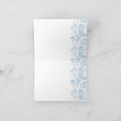 おお！少年よ、青いトイレのサファリ動物ベイビーシャワー サンキューカード (内部)