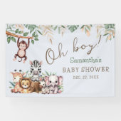 おお！少年ジャングルサファリ ベイビーシャワーバナー 横断幕 (横)