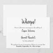 「おお！」 延期結婚の発表 招待状 (正面/裏面)