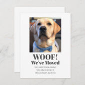 おお!引っ越しましたペットドッグゴールデンレトリバー名 案内状 (正面/裏面)