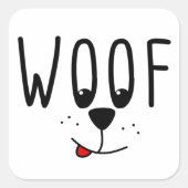 おお!愛玩動物愛玩犬かわいい子犬マンガのギフト スクエアシール (正面)