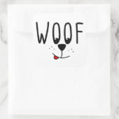 おお!愛玩動物愛玩犬かわいい子犬マンガのギフト スクエアシール (バッグ)