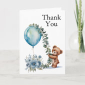 おお！感謝の気持ちを込めてテディ・ベア サンキューカード (正面)