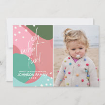 おお！楽しい カラフル モダン アブストラクト クリスマス カード