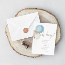 おお！水彩赤ちゃんシャワー招待状 招待状