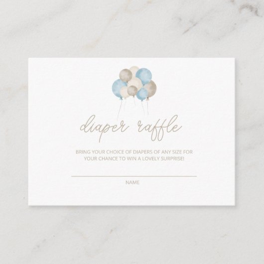 おお!水彩風船おむつラッフルカード エンクロージャーカード (正面)