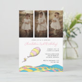 おお!行くぞ!女の子の誕生日写真 招待状 (スタンド正面)