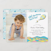 おお！行くぞ！ |少年の誕生日 – 写真 招待状 (正面/裏面)