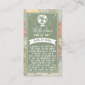 「おお、行く場所よ！」 旅行マップ赤ちゃんシャワー エンクロージャーカード (正面)