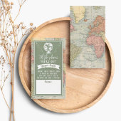 「おお、行く場所よ！」 旅行マップ赤ちゃんシャワー エンクロージャーカード