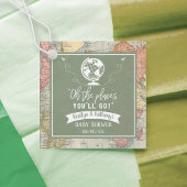 「おお、行く場所よ!」 旅行マップ赤ちゃんシャワー フェイバータグ