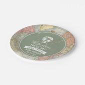 「おお、行く場所よ!」 旅行マップ赤ちゃんシャワー ペーパープレート (アングル)