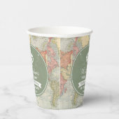 「おお、行く場所よ！」 旅行マップ赤ちゃんシャワー 紙コップ (右)