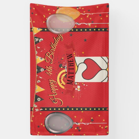 おお！誕生日バナー 横断幕 (縦)