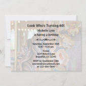 おお！ 誰の60歳のカルーセル馬の誕生日 招待状 (裏面)