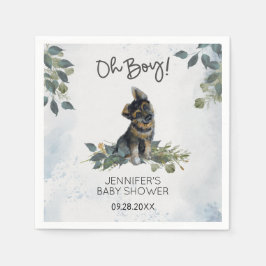 おお！赤ちゃんシャワーかわいい子犬 スタンダードカクテルナプキン