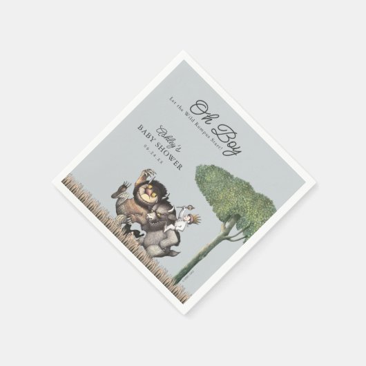 おお！野生のルンプスを始める |赤ちゃんシャワー スタンダードカクテルナプキン (角)