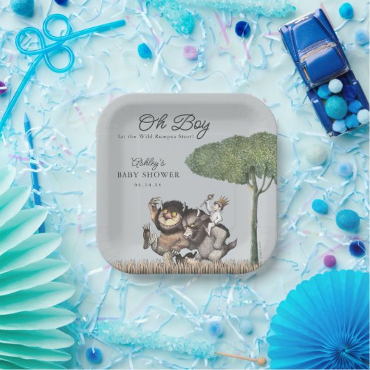 おお!野生のルンプスを始める |赤ちゃんシャワー ペーパープレート (パーティー)