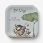 おお!野生のルンプスを始める |赤ちゃんシャワー ペーパープレート (正面)