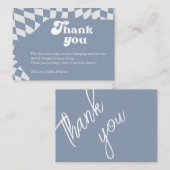 おお!青市松模様に |ギンガム |ありがとうございます エンクロージャーカード (正面/裏面)