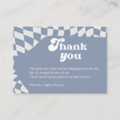 おお!青市松模様に |ギンガム |ありがとうございます エンクロージャーカード (正面)