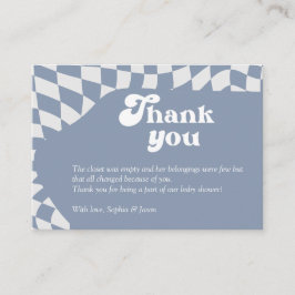 おお！青市松模様に |ギンガム |ありがとうございます エンクロージャーカード